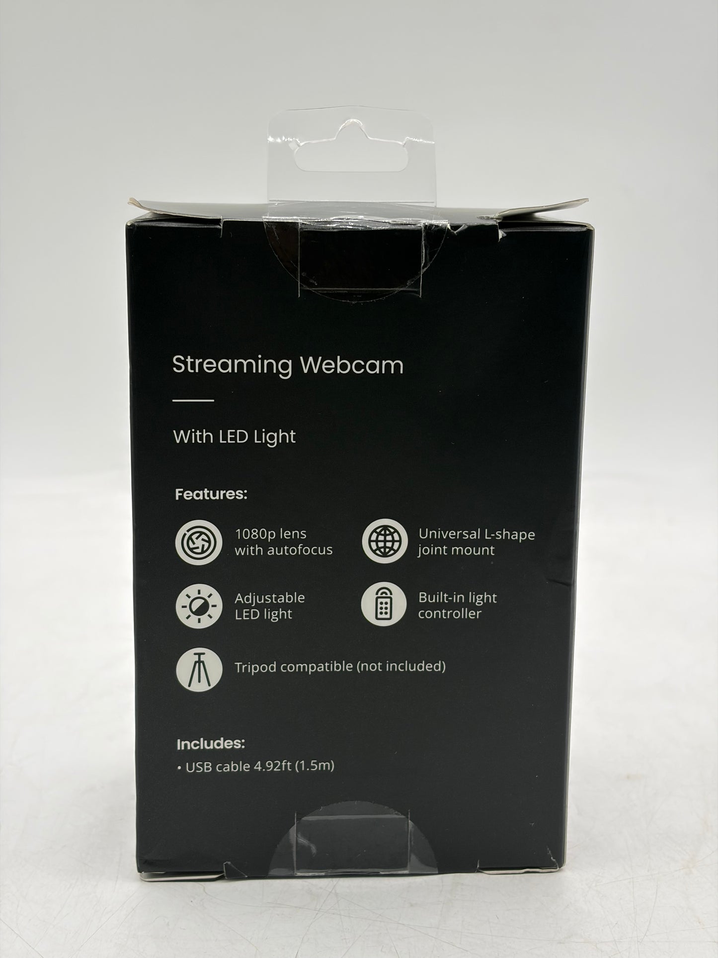 GameStop Streaming Webcam w/ LED Light 1080p Autofocus Black