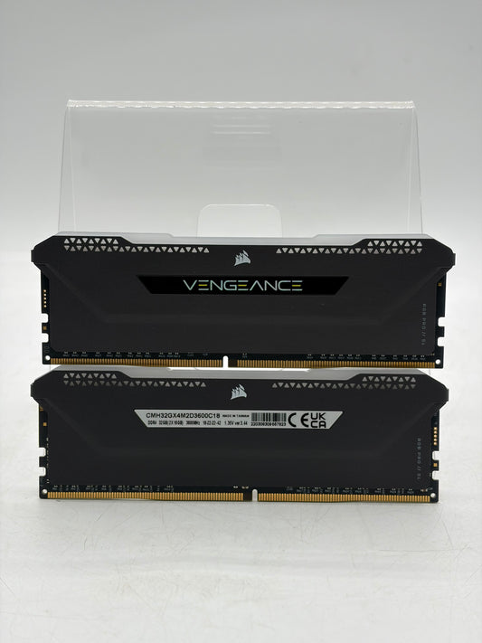 Corsair Vengeance RGB Pro 32GB (2 x 16GB) DDR4 DRAM 3600MHz C18 Memory Kit