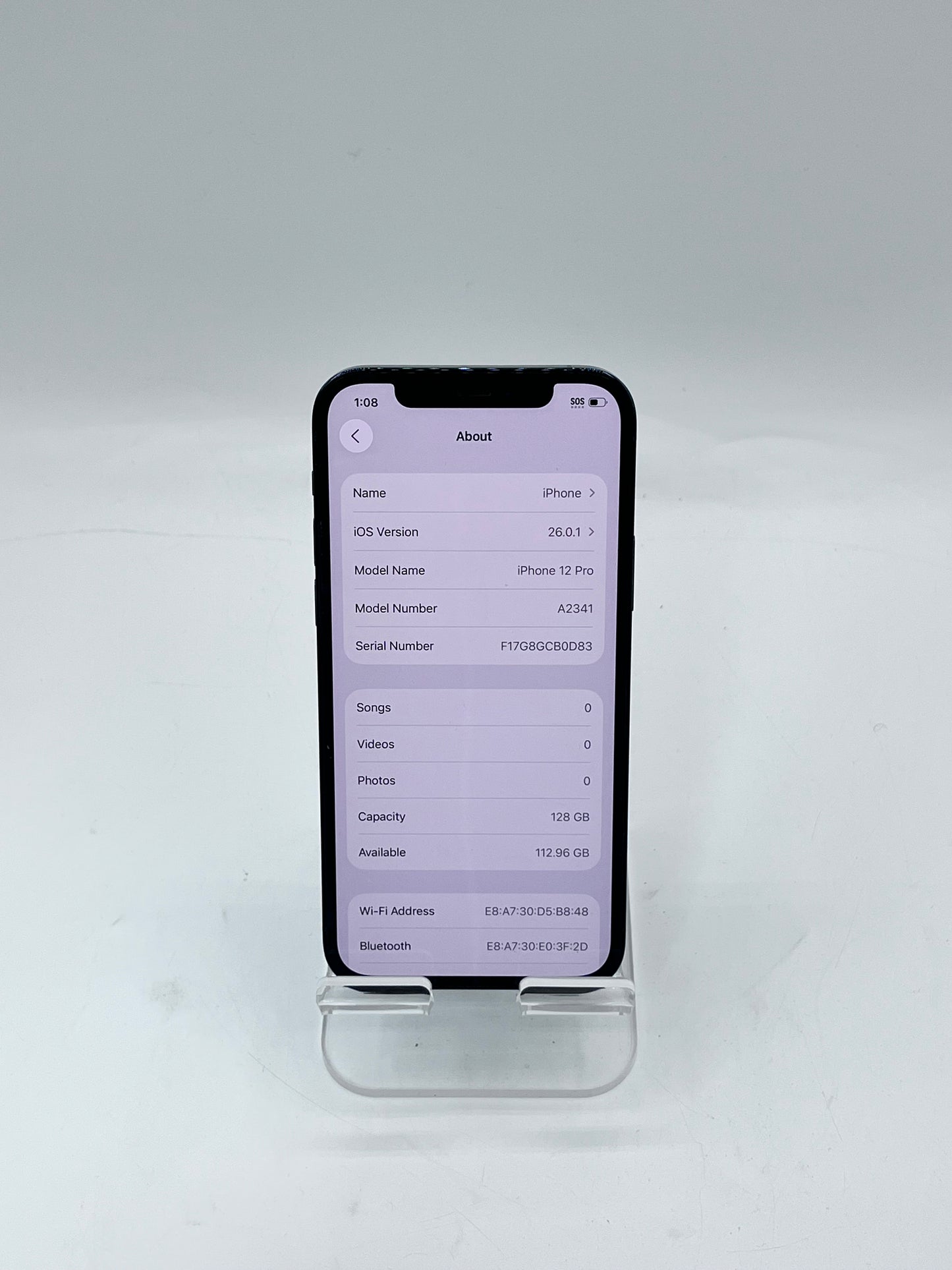 Unlocked Apple iPhone 12 Pro 128GB MGKK3LL/A A2341 BH 87% Free Shipping