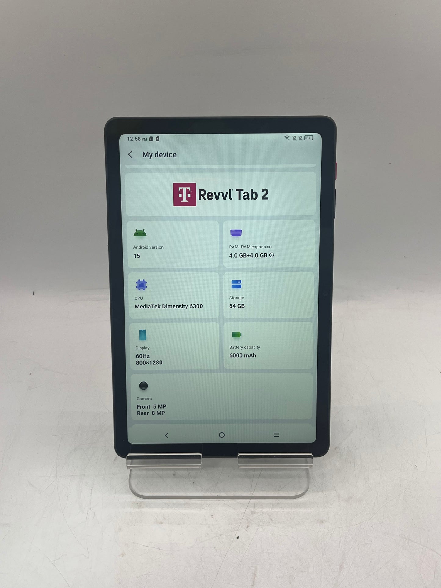 T-Mobile TCL 9185W REVVL Tab 2 5G Diana 64GB Black Tablet