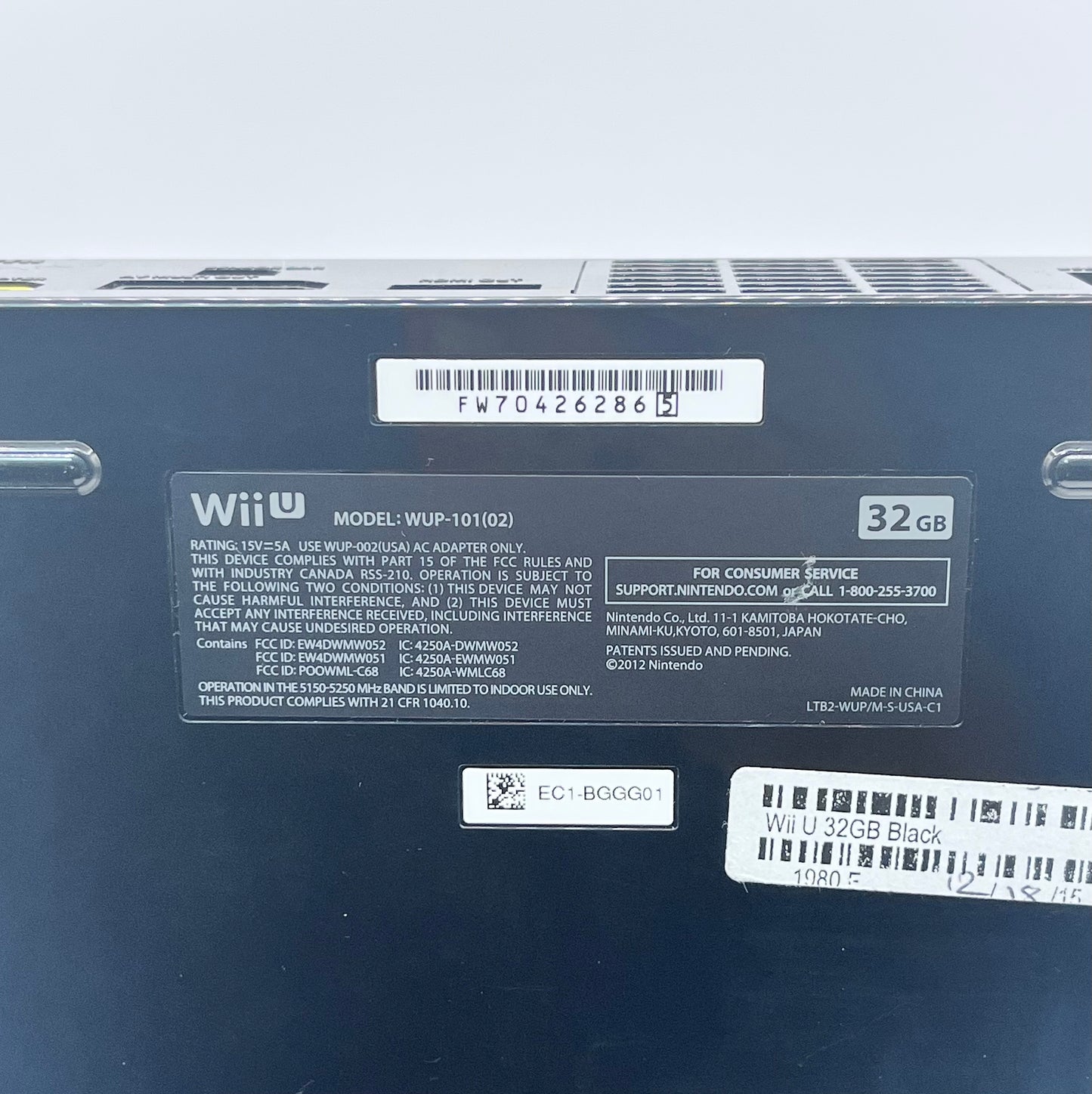 Nintendo Wii U WUP-101 2012 Video Game System - Black