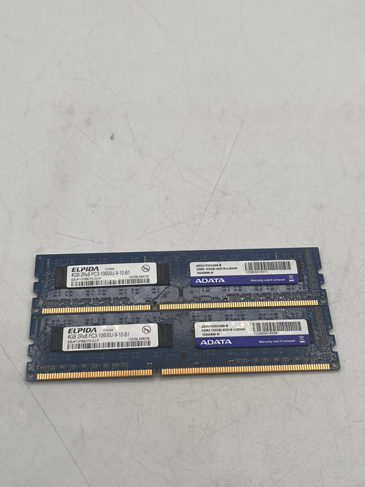 ELPIDA 8GB (2x4GB) DDR3 PC3-10600U 1333MHz Desktop