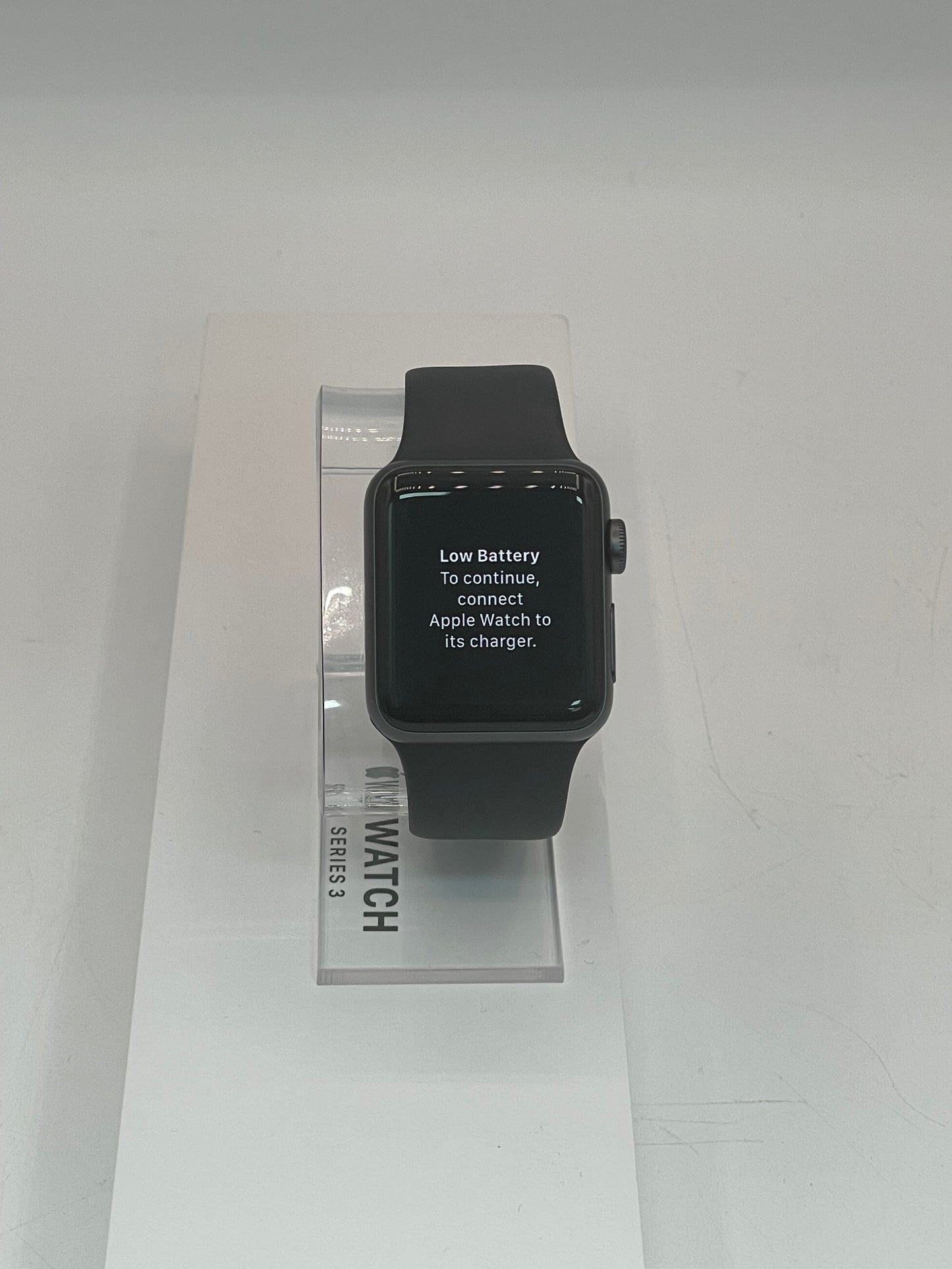 Unlocked Apple Watch Series 3 38mm Space Gray Aluminum Case with Black Sport Band