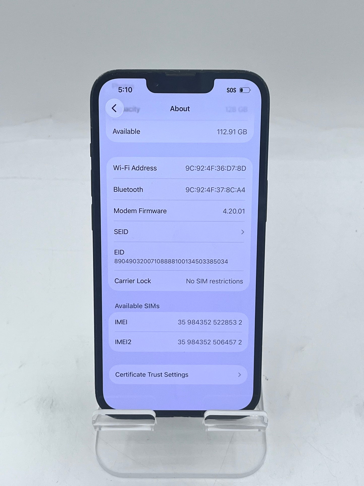 Unlocked Apple iPhone 14 128GB A2649 MPUA3LL/A - Black Free Shipping