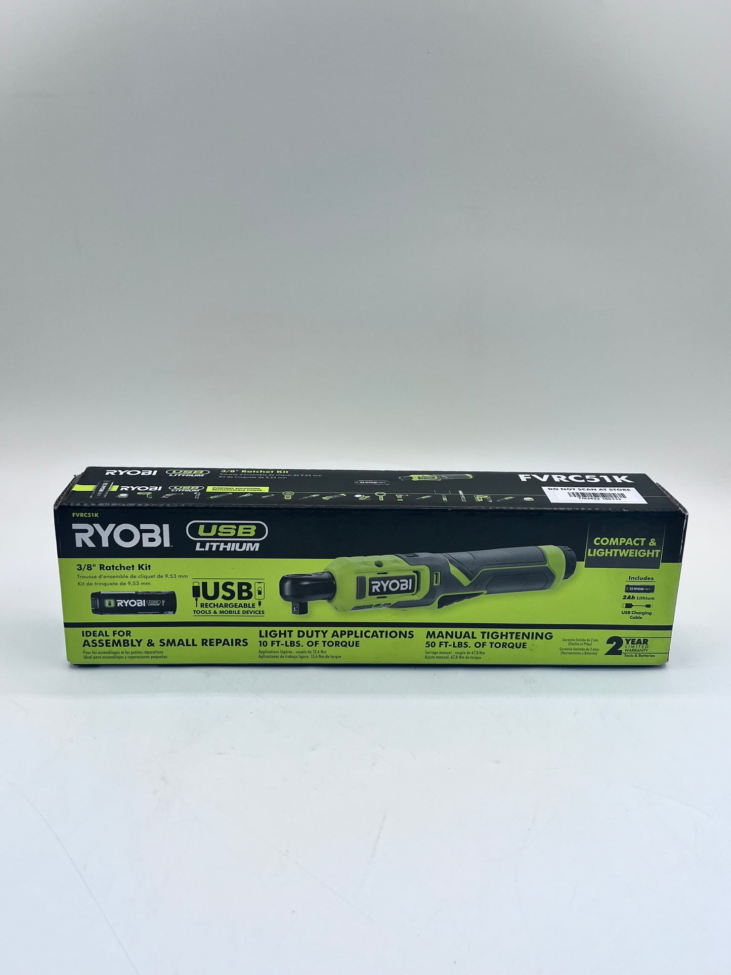 Ryobi 3.8 Ratchet Kit Power Tool - Green