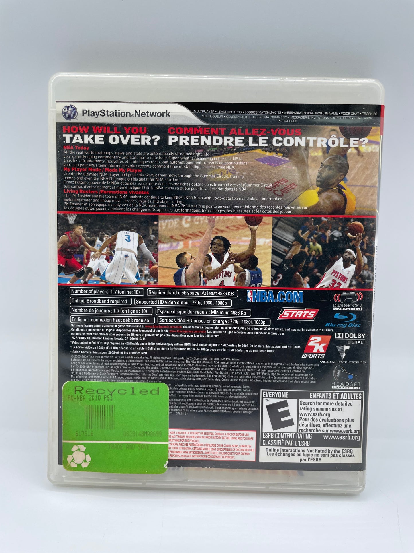 NBA 2K10 for Playstation 3 - Used with Box - Great Condition