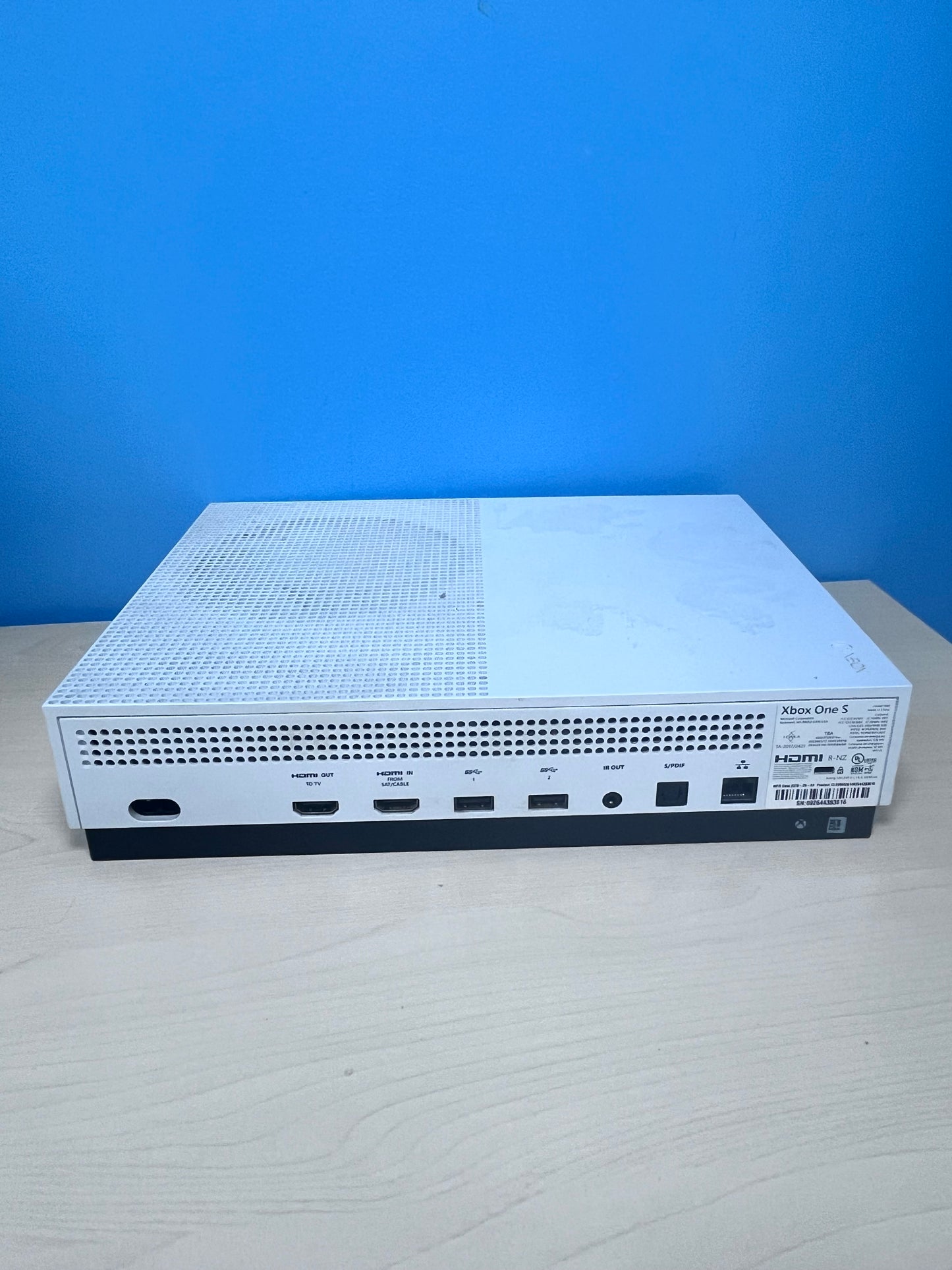Microsoft Xbox One S 1681 Console Tested Works White System Only w/ Power Cord