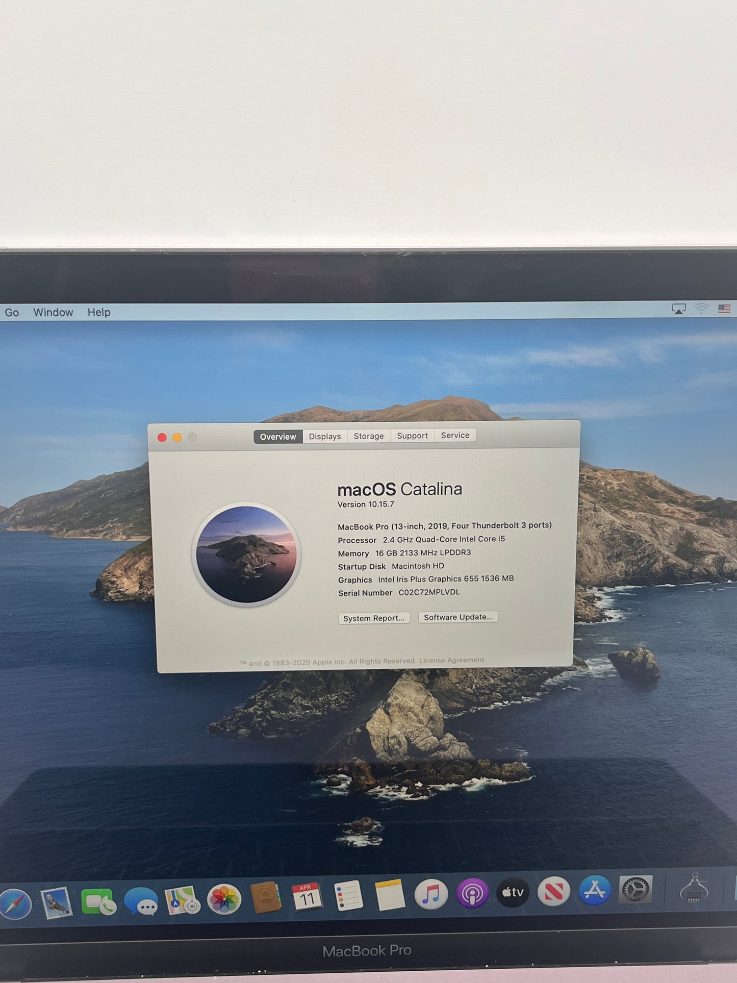 Apple MacBook Pro 13" A1989 2019 Core i5 16GB 256GB Space Gray