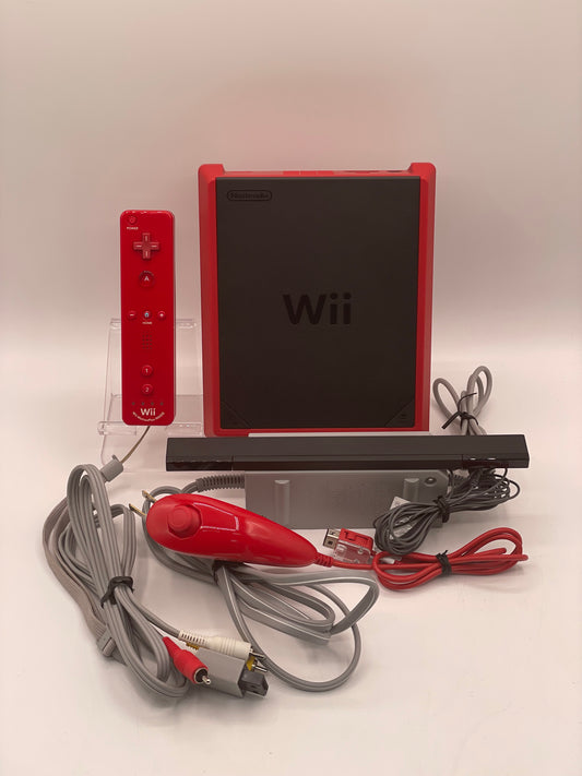 Nintendo Wii Mini - Red - New Open Box - Fully Functional with Accessories