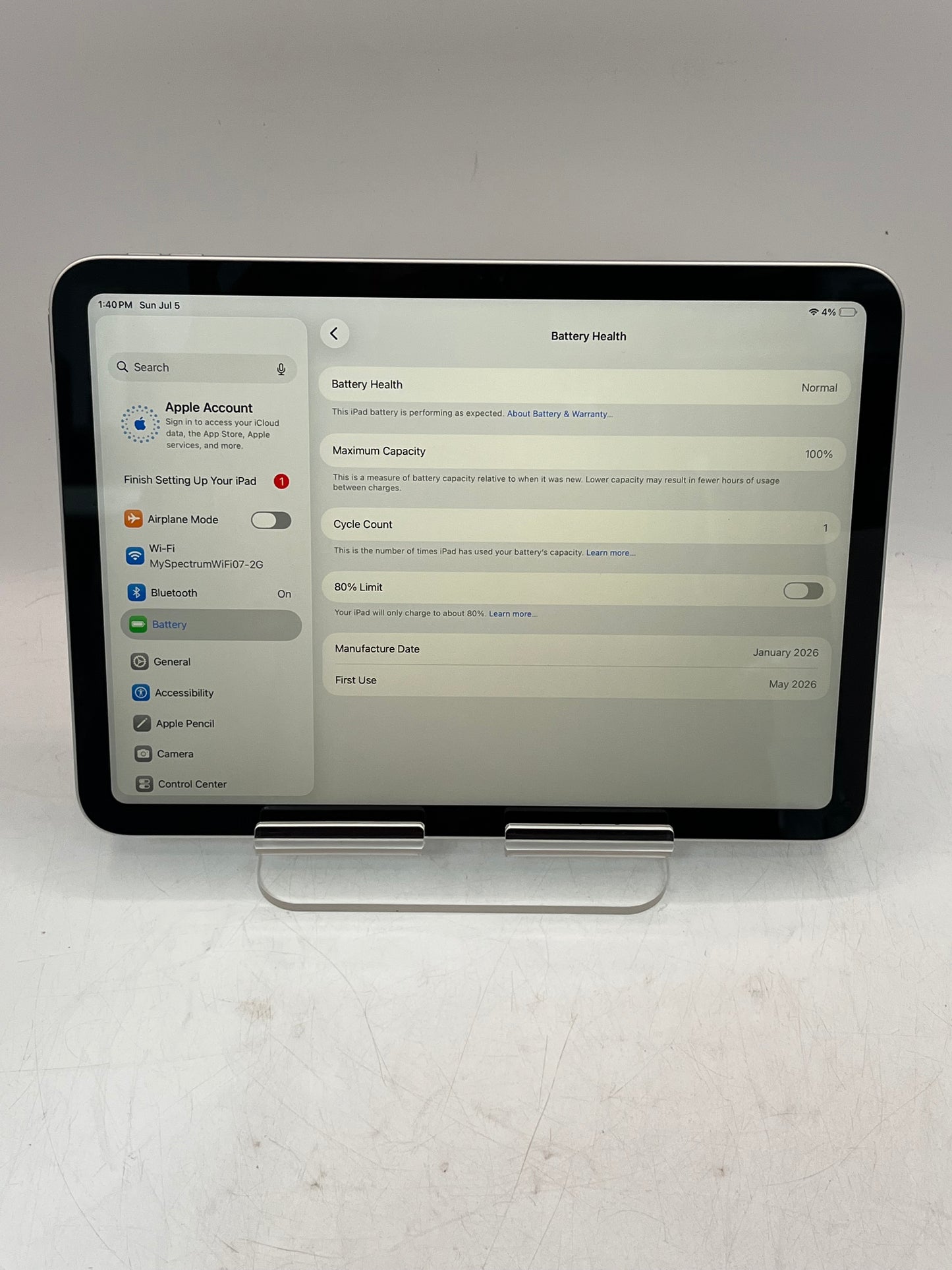 Apple iPad (11th Gen) A3354 MD3Y4LL/A (2025) 128GB Wi-Fi Only - Silver