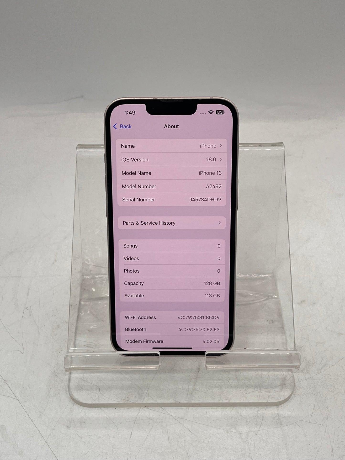 Unlocked Apple iPhone 13 MLMN3LL/A A2482 128GB Pink Free Shipping