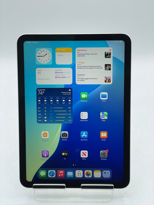 Apple iPad 10.9" 10th Gen 256GB (2022) Wi-Fi A2696 MPQ83LL/A Silver