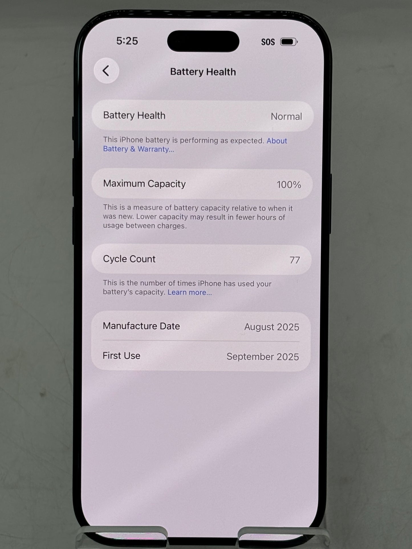 UNLOCKED Apple iPhone Air 256GB A3260 MG184LL/A 100% BATTERY HEALTH