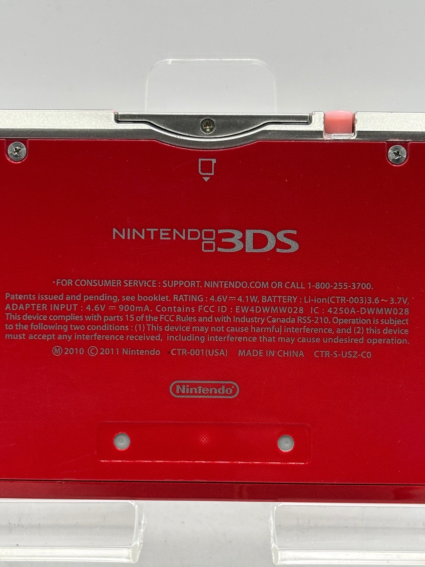 Nintendo 3DS CTR-001 2GB, 2011 (Red)
