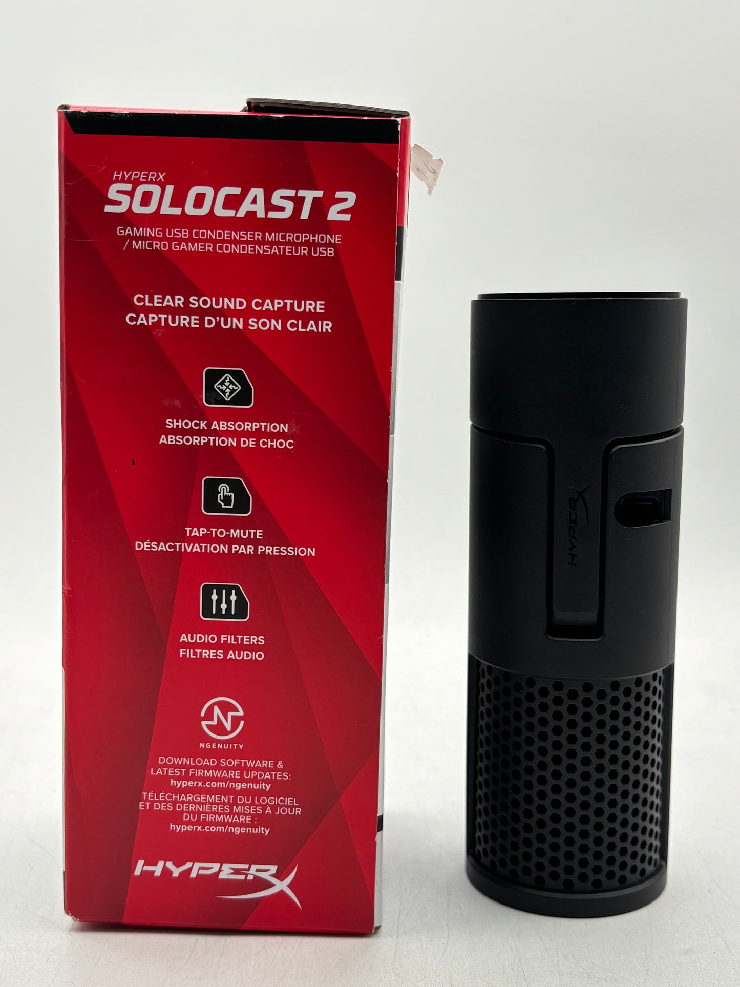 NEW OPEN BOX HyperX SoloCast 2 Wired Cardioid USB-C Condenser Gaming Microphone