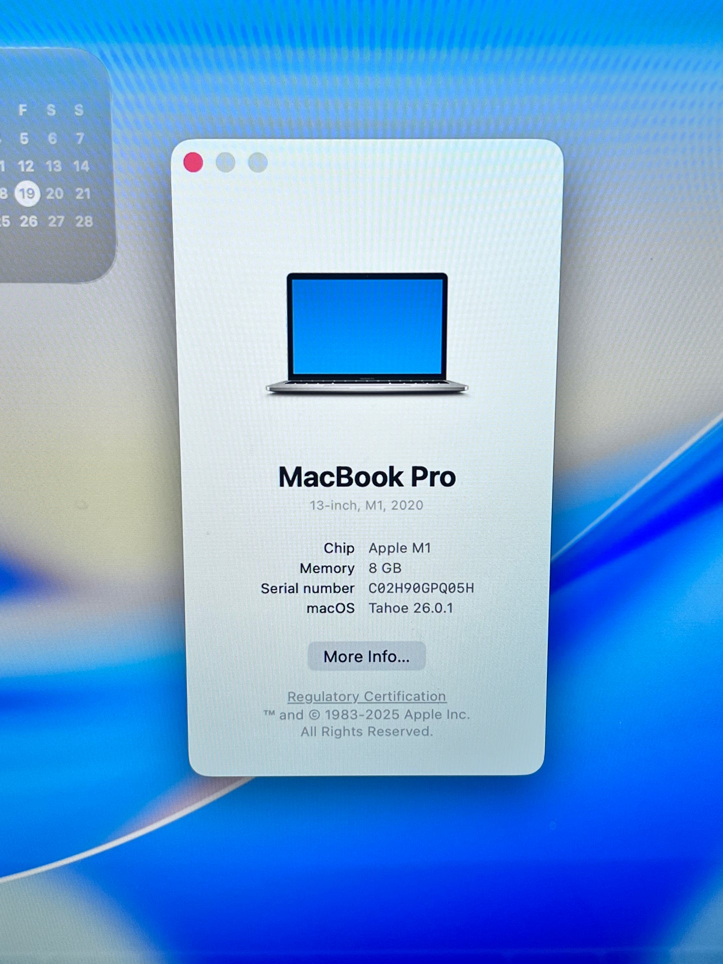 Apple MacBook Pro 13" A2338 2020 M1 8GB 512GB Silver REMOTELY MANAGED
