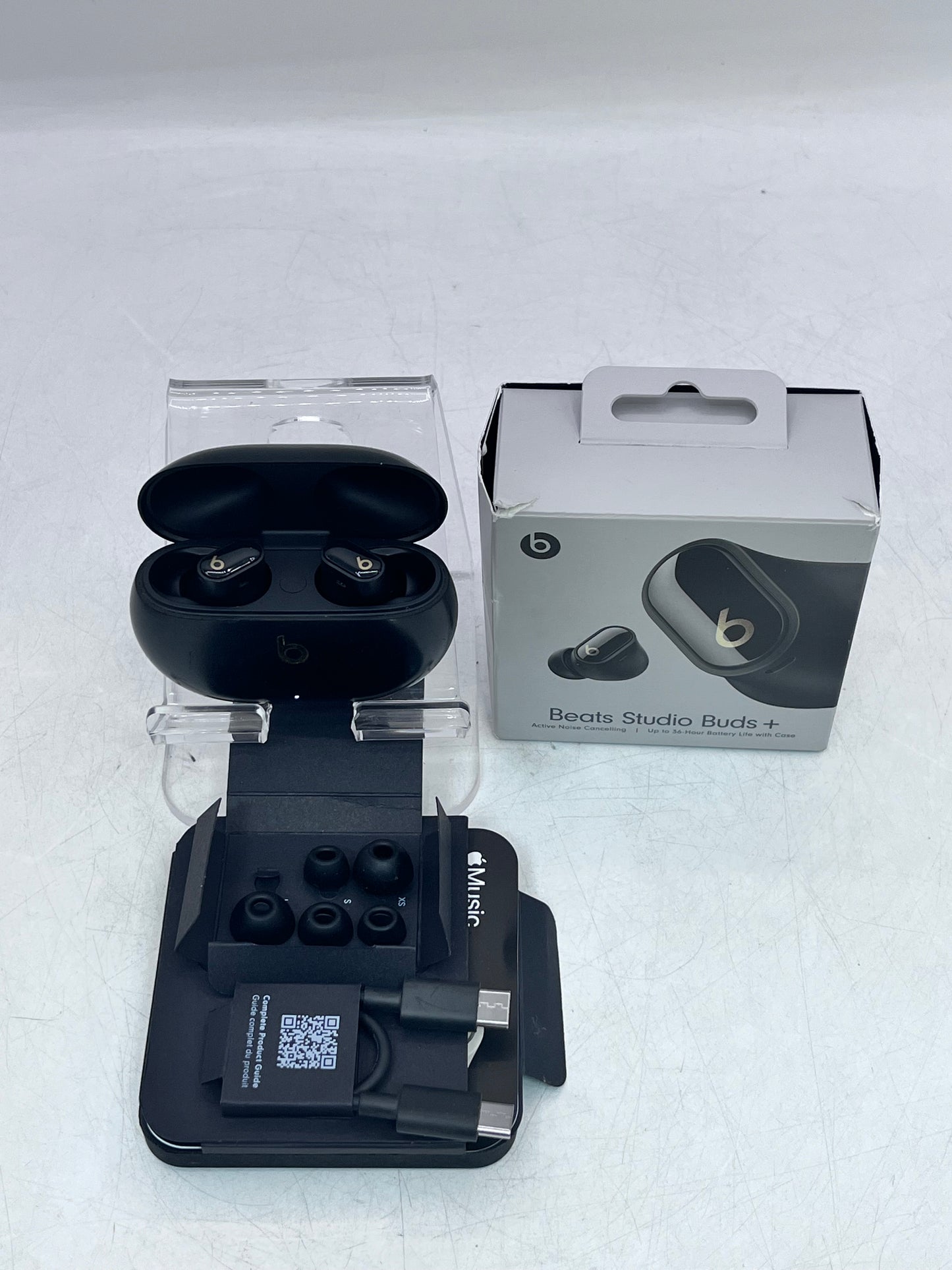 New Beats Studio Buds+ Black Wireless Headphones with Carrying Case