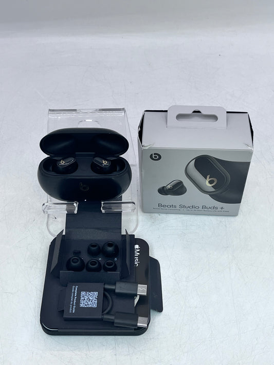 New Beats Studio Buds+ Black Wireless Headphones with Carrying Case