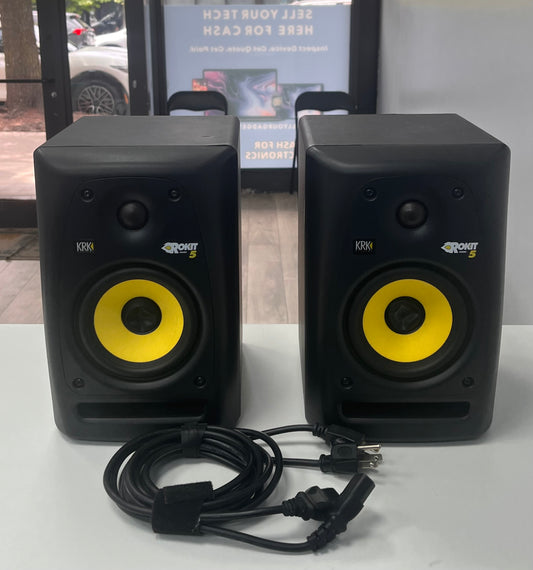 KRK Rokit 5 RPG2 Powered Studio Monitor Speakers Pair In Black Tested Free Shipping