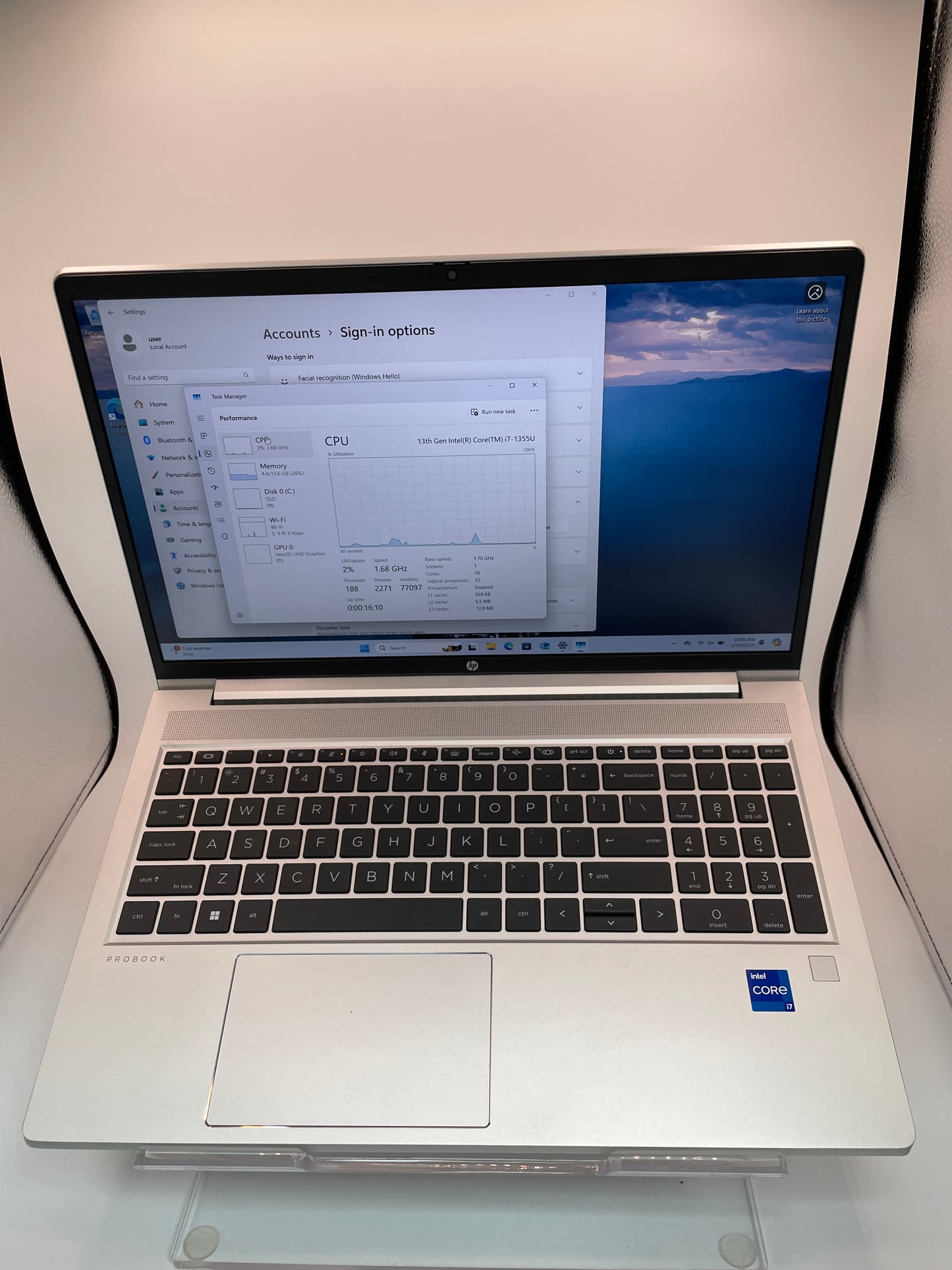 HP ProBook 450 15.6 G10 Laptop 1920x1080 Core i7-1355U 16 GB DDR4 512 GB SSD