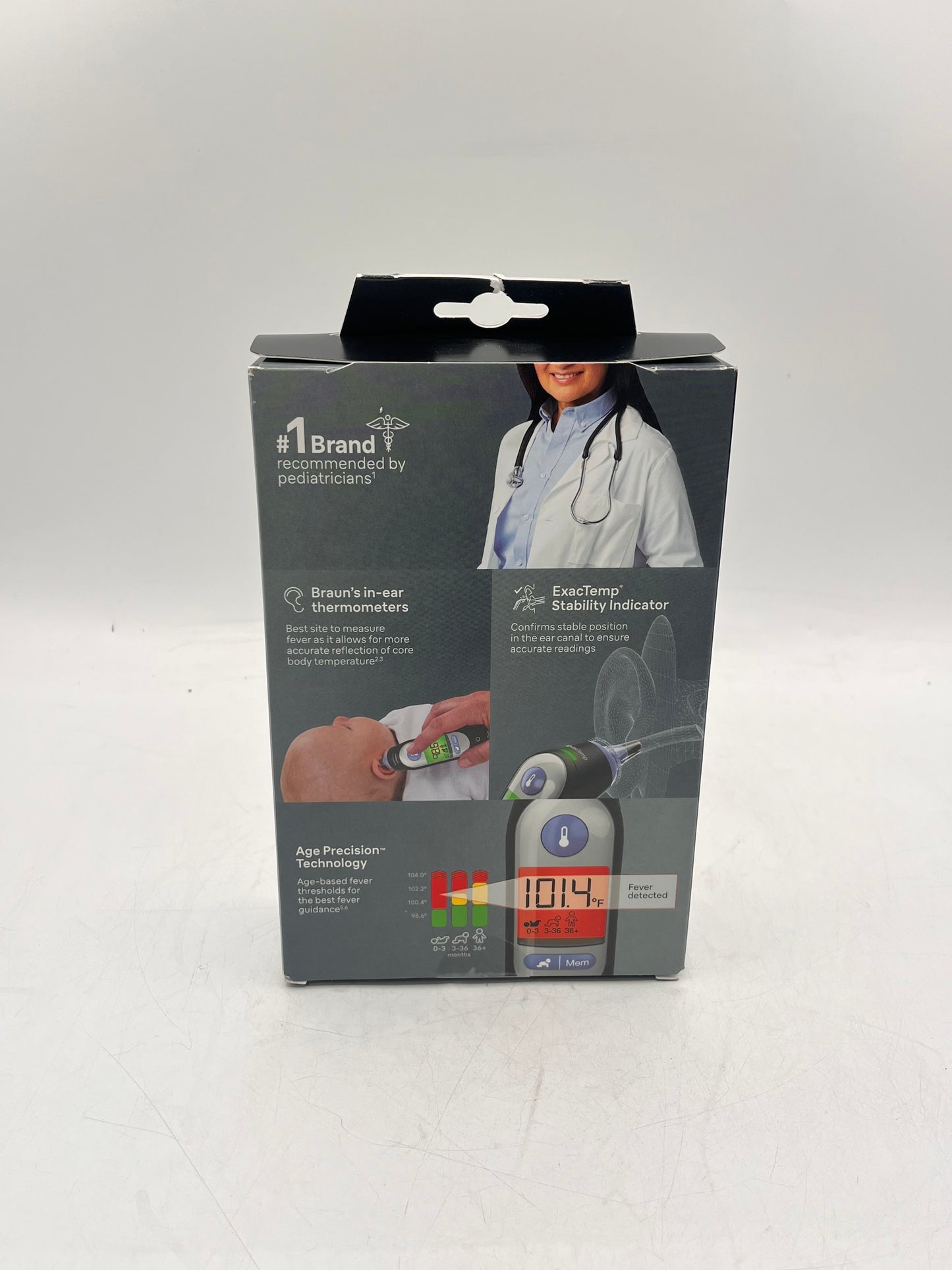 BRAUN ThermoScan 7 Ear Thermometer Model IRT6520BUSV1 Black
