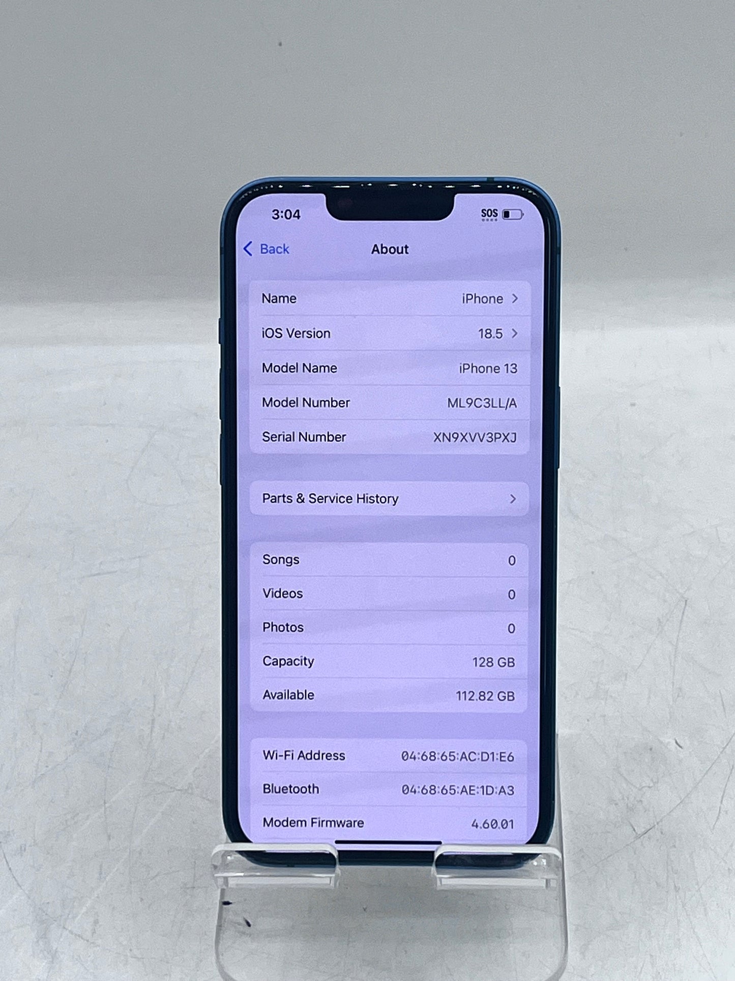 Apple iPhone 13 ML9C3LL/A A2482 128GB A15 Bionic, Unlocked - Blue