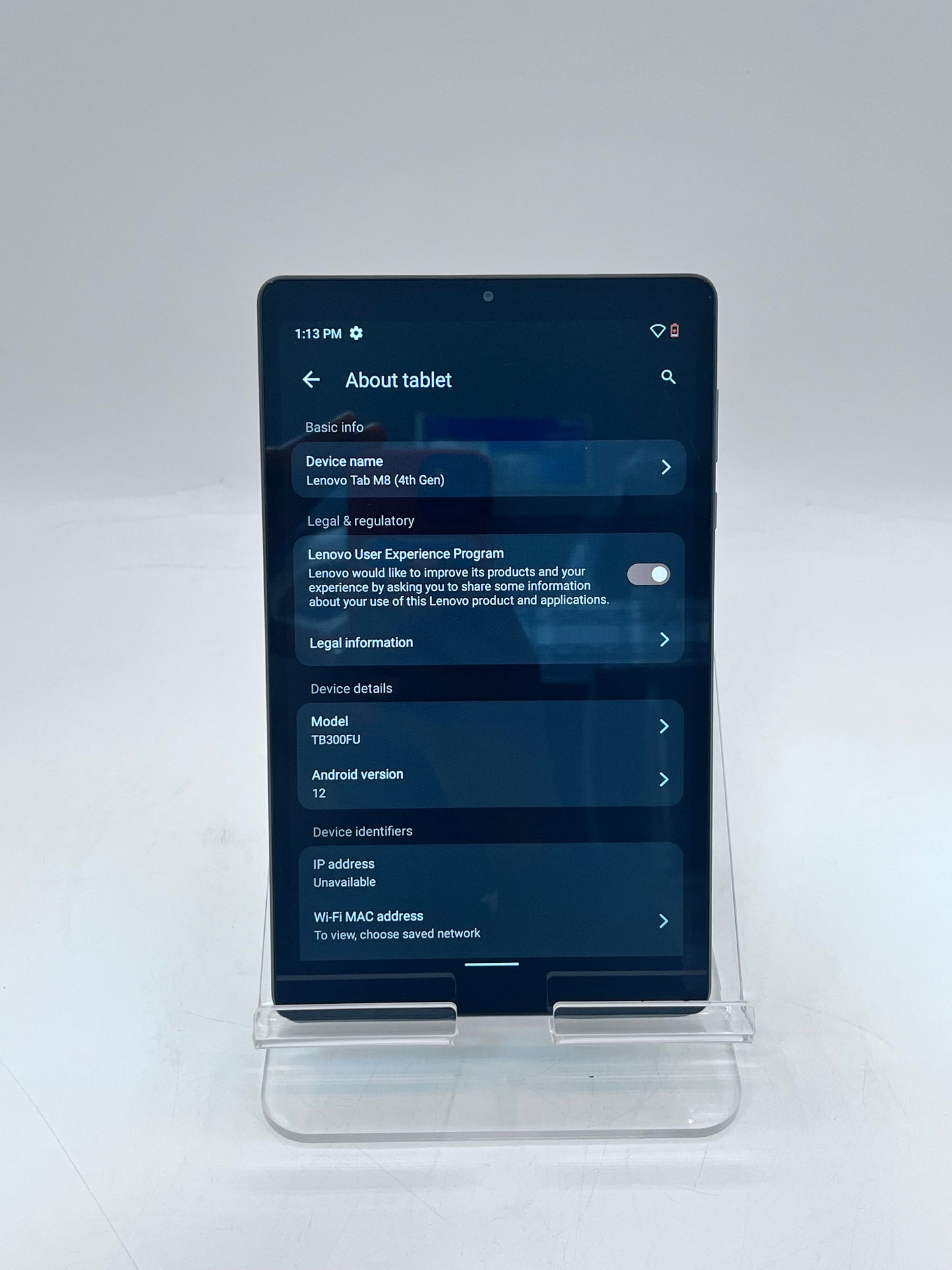 Lenovo Tab M8 TB310FU Tablet 32GB - Black