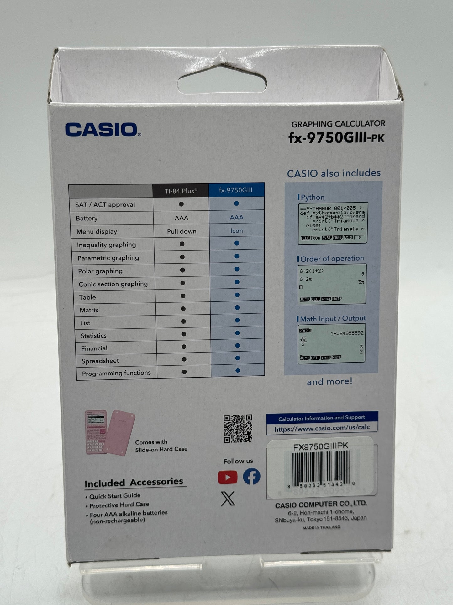 Casio FX-9750GIII Graphing Calculator Pink - New In Box Free Shipping
