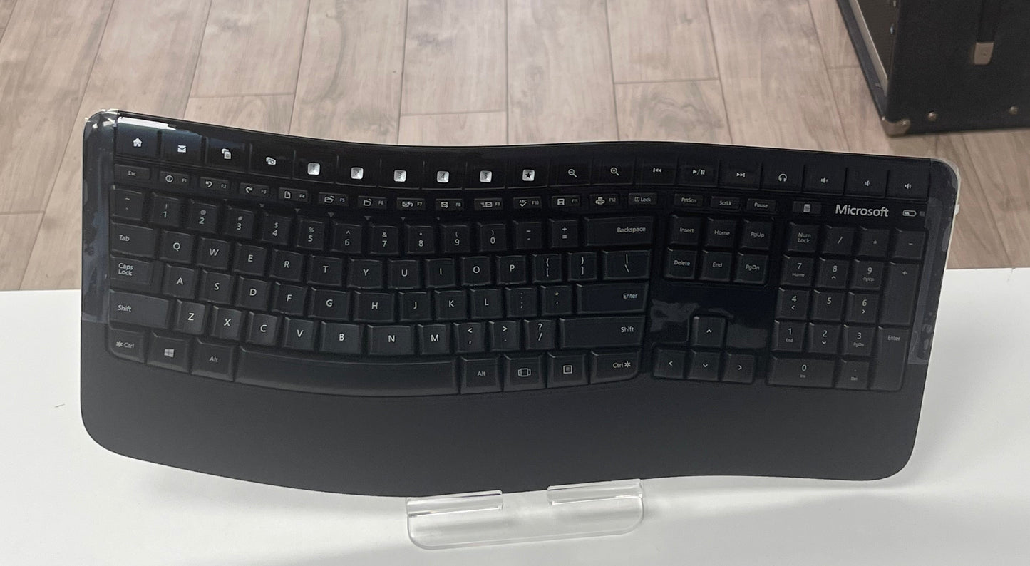 Microsoft Wireless Comfort 5050 Desktop Keyboard USB Receiver w/o Mouse Black