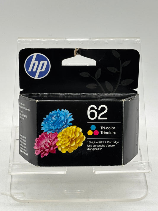 HP 62 Tri-Color Ink Cartridge, NEW (FREE SHIPPING)