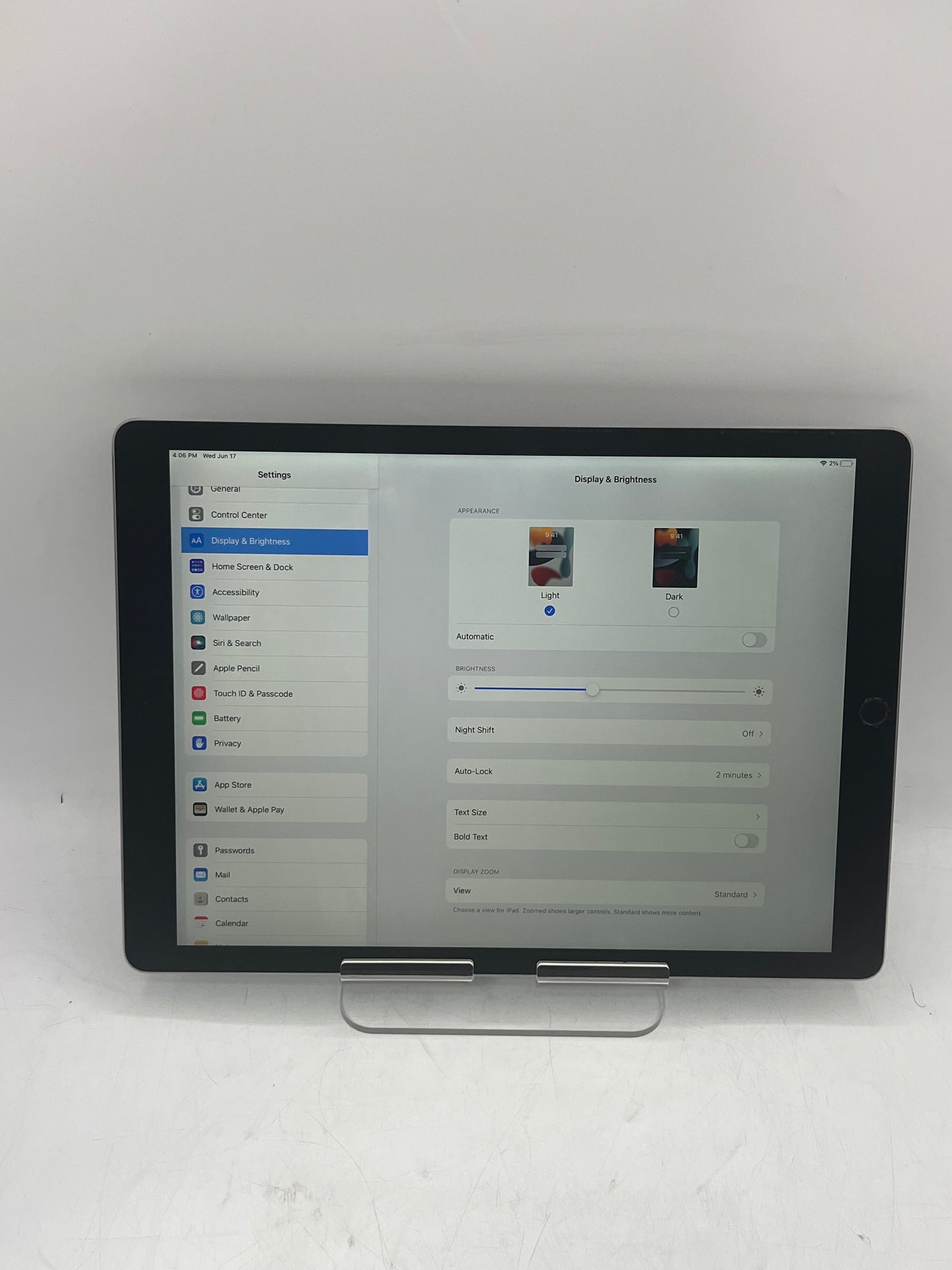 Apple iPad Pro 12.9" 1st Gen A1584 FL0N2LL/A 128GB Wi-Fi Only Tablet Silver