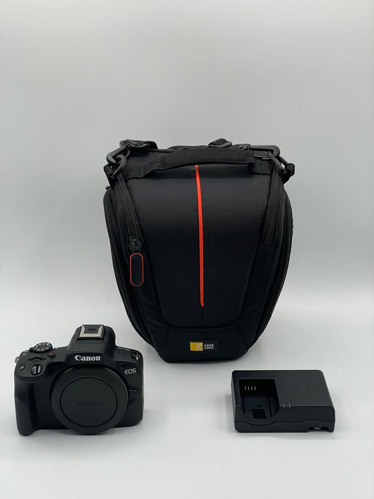 Canon EOS R50 24.2MP Black Mirrorless Camera with Bag and Charger