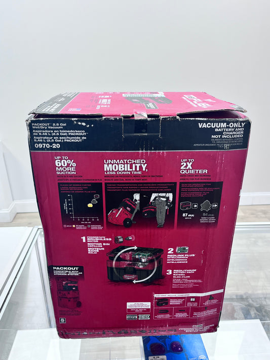 Milwaukee M18 Fuel 2.5 Gallon Wet/Dry Vacuum 0970-20- New