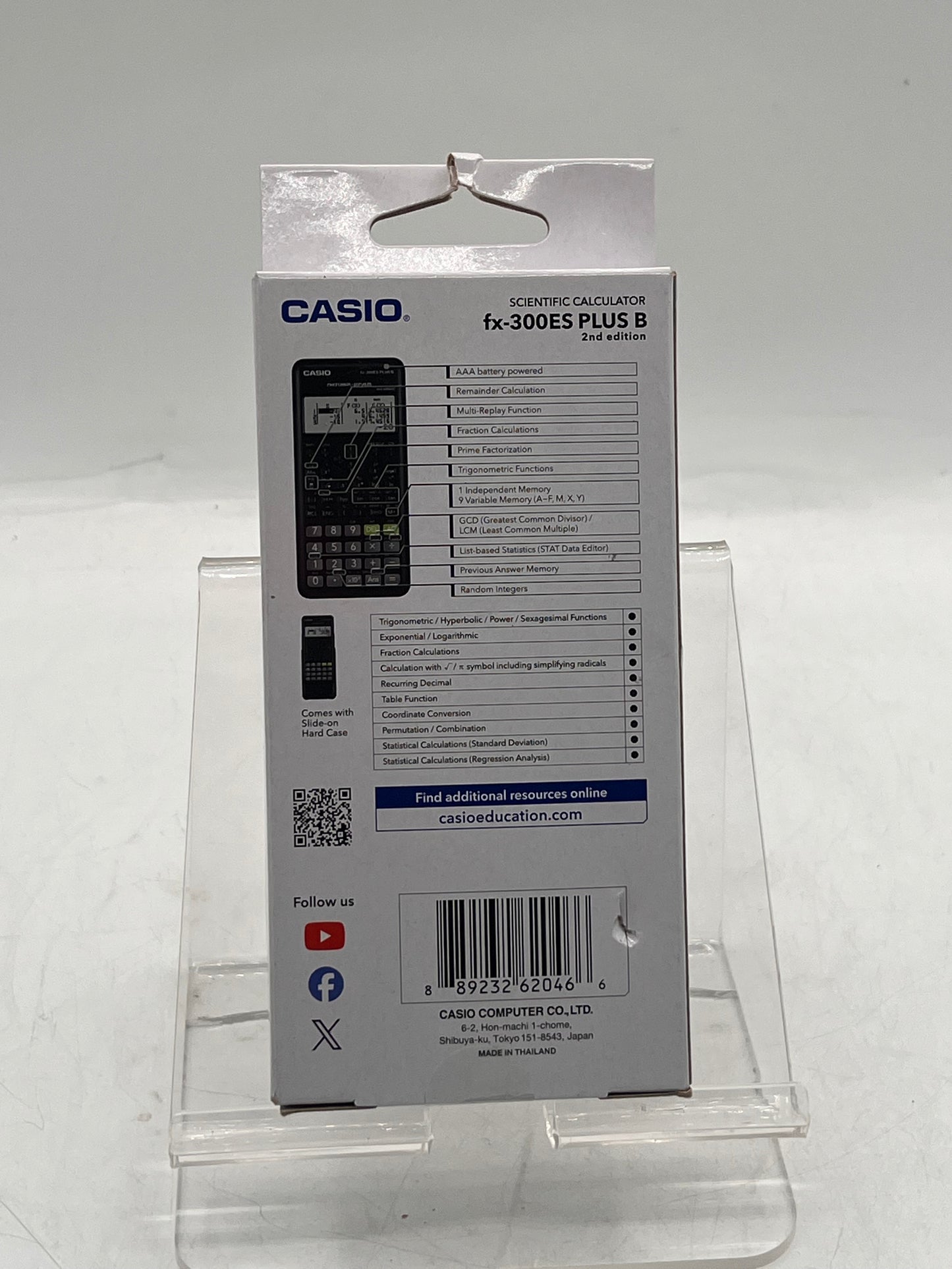 Casio FX-300ES Plus B 2nd Edition Scientific Calculator - Black