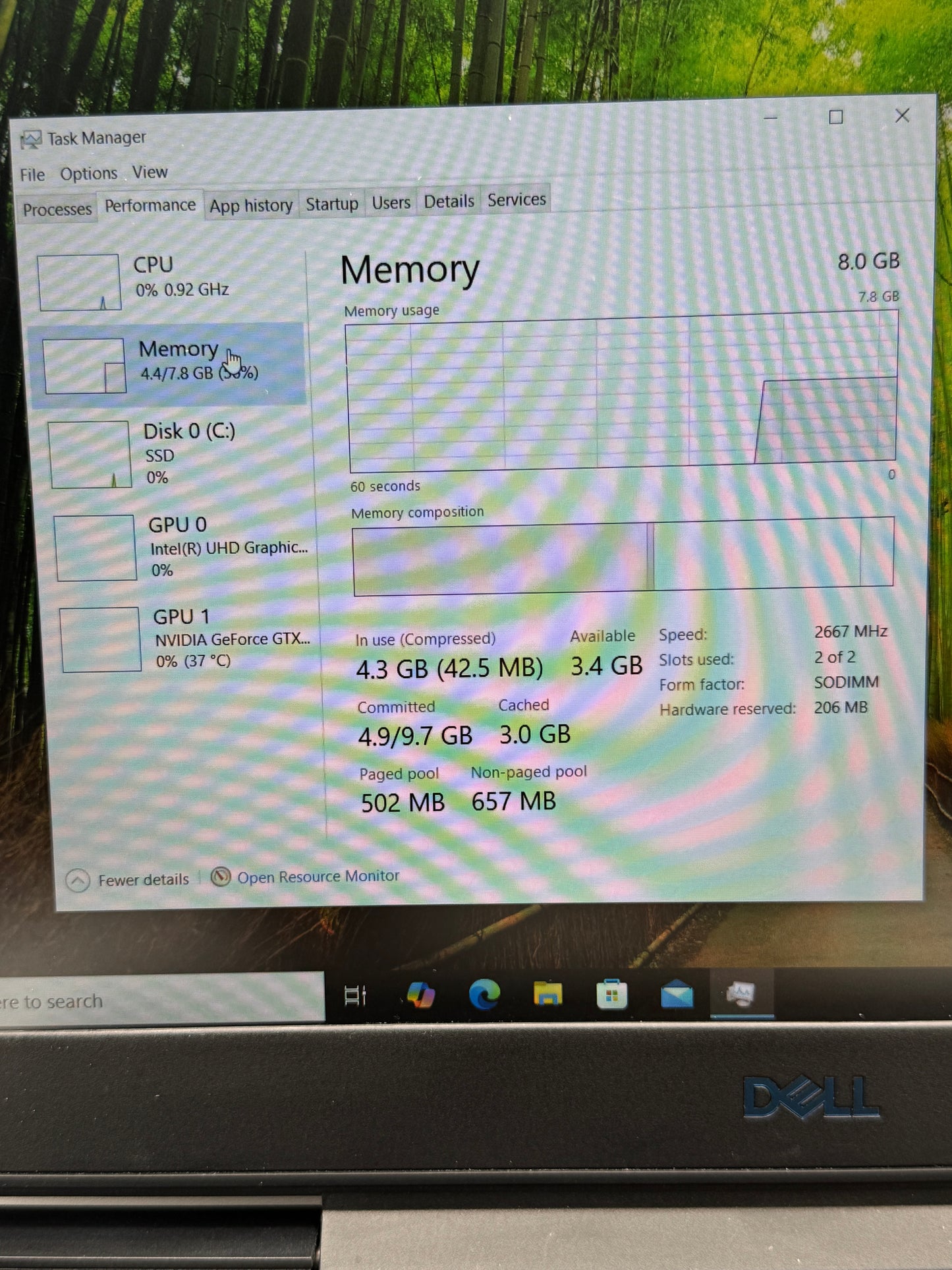 Dell G7 7588 15.6" i7-8750H 2.20 GHz 8GB 256GB GeForce GTX 1060 Max-Q Black READ