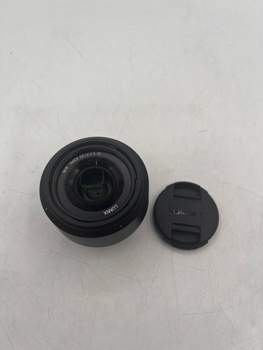 Panasonic Lumix G H-H025 25mm F1.7 ASPH Mirrorless Micro Four Thirds Lens - Black