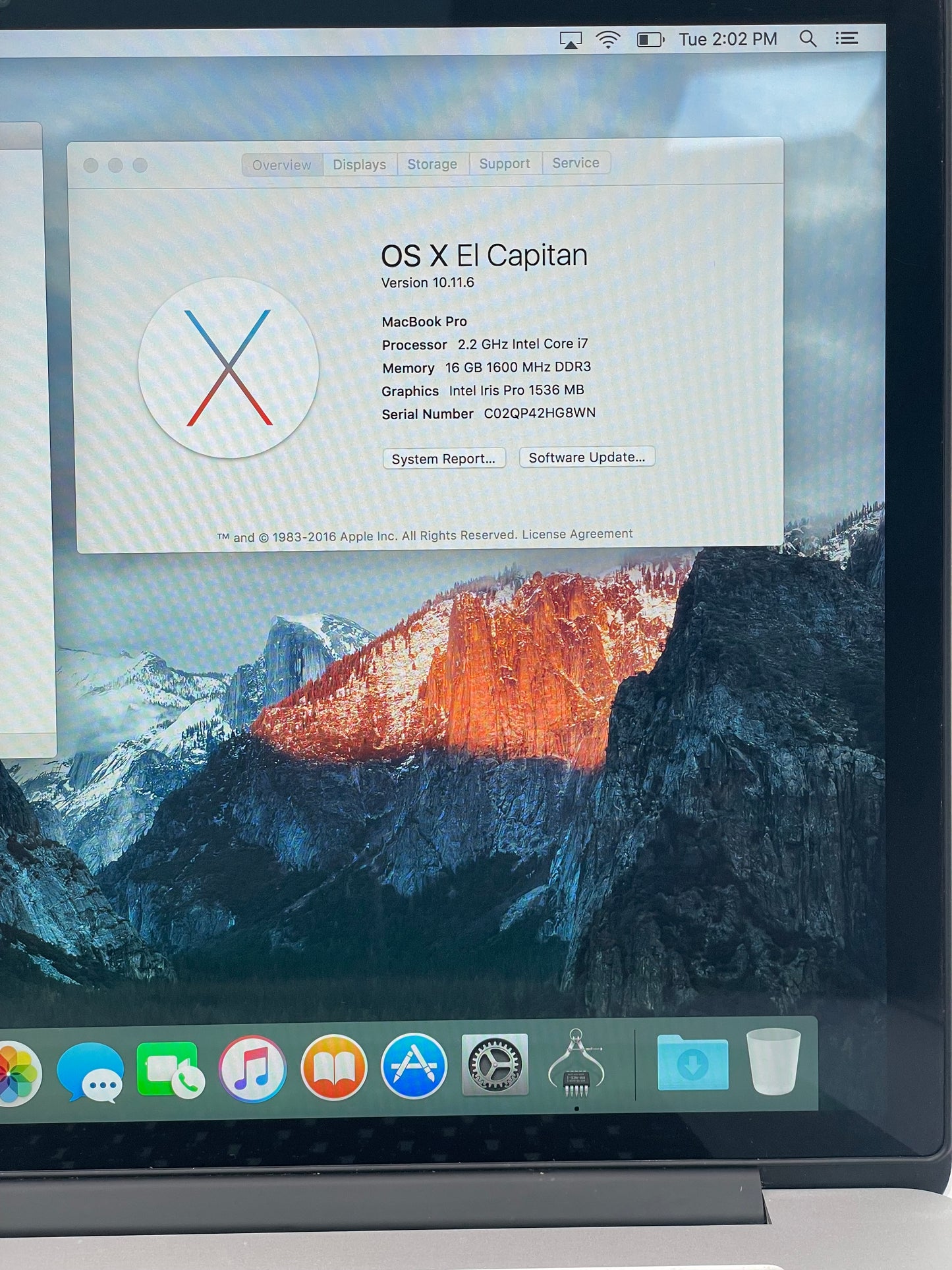 Apple MacBook Pro Retina 15" A1398 2.5G i7 16GB RAM 2GB GPU 256GB SSD Mid 2015
