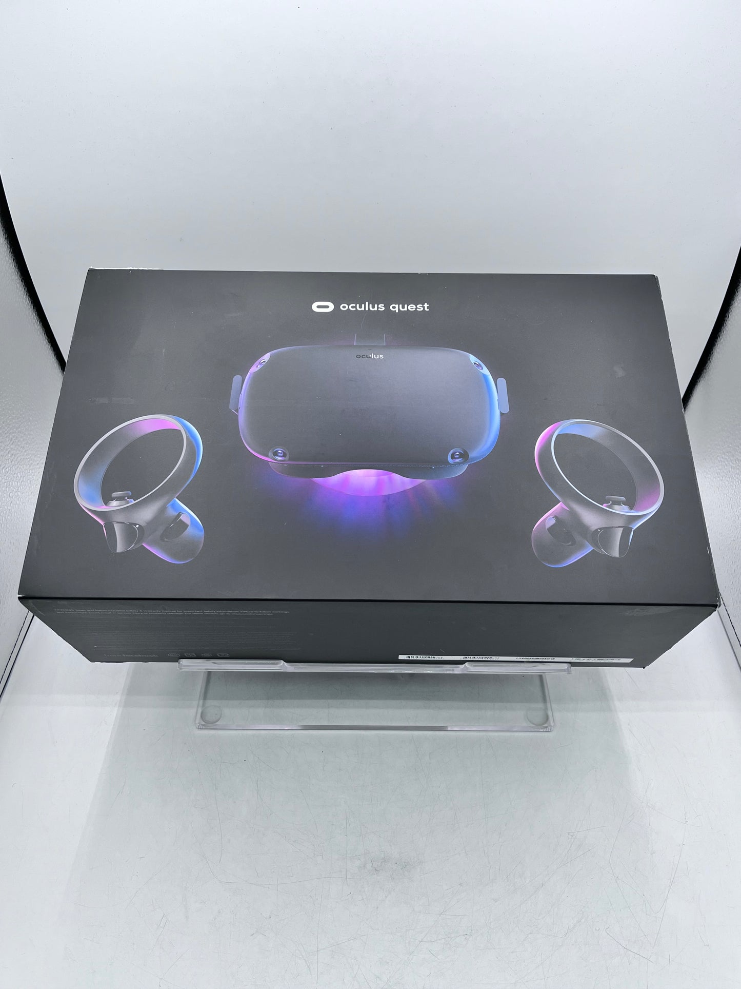 Oculus Quest 1 VR Gaming Headset 128GB 2 Controllers, Box - Black - Used