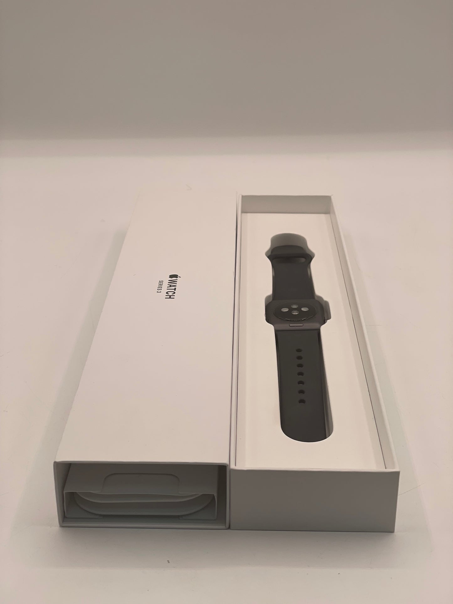 Unlocked Apple Watch Series 3 38mm Space Gray Aluminum Case with Black Sport Band