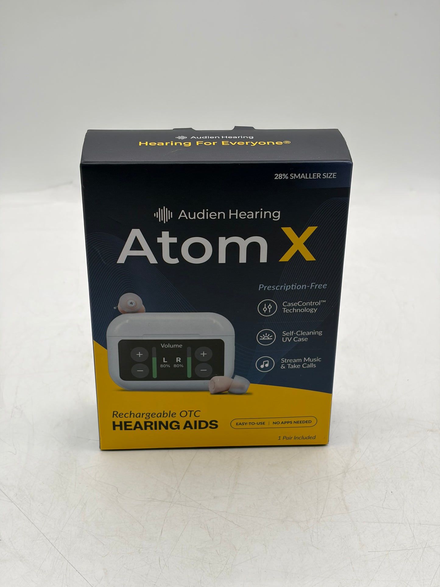 Audien Hearing ATOM X Wireless Rechargeable OTC Hearing Aids