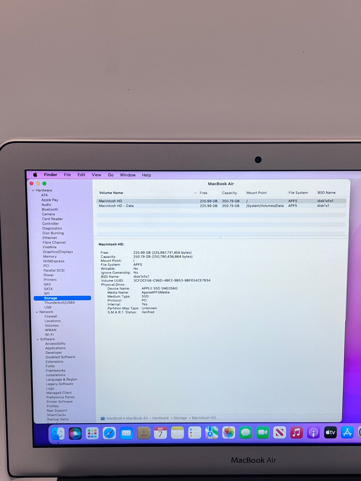 2017 Apple MacBook Air 13" Core i7 8GB 256GB A1466- Silver no w/ Box