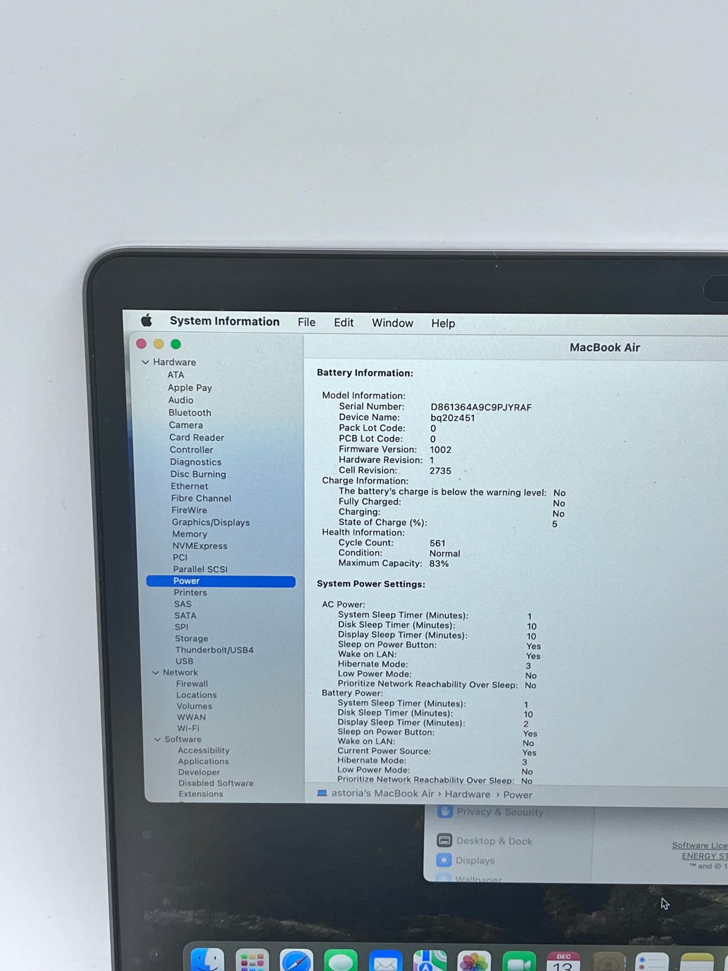 Apple MacBook Air 2020 13" A2337 M1 16GB 256GB - Space Gray