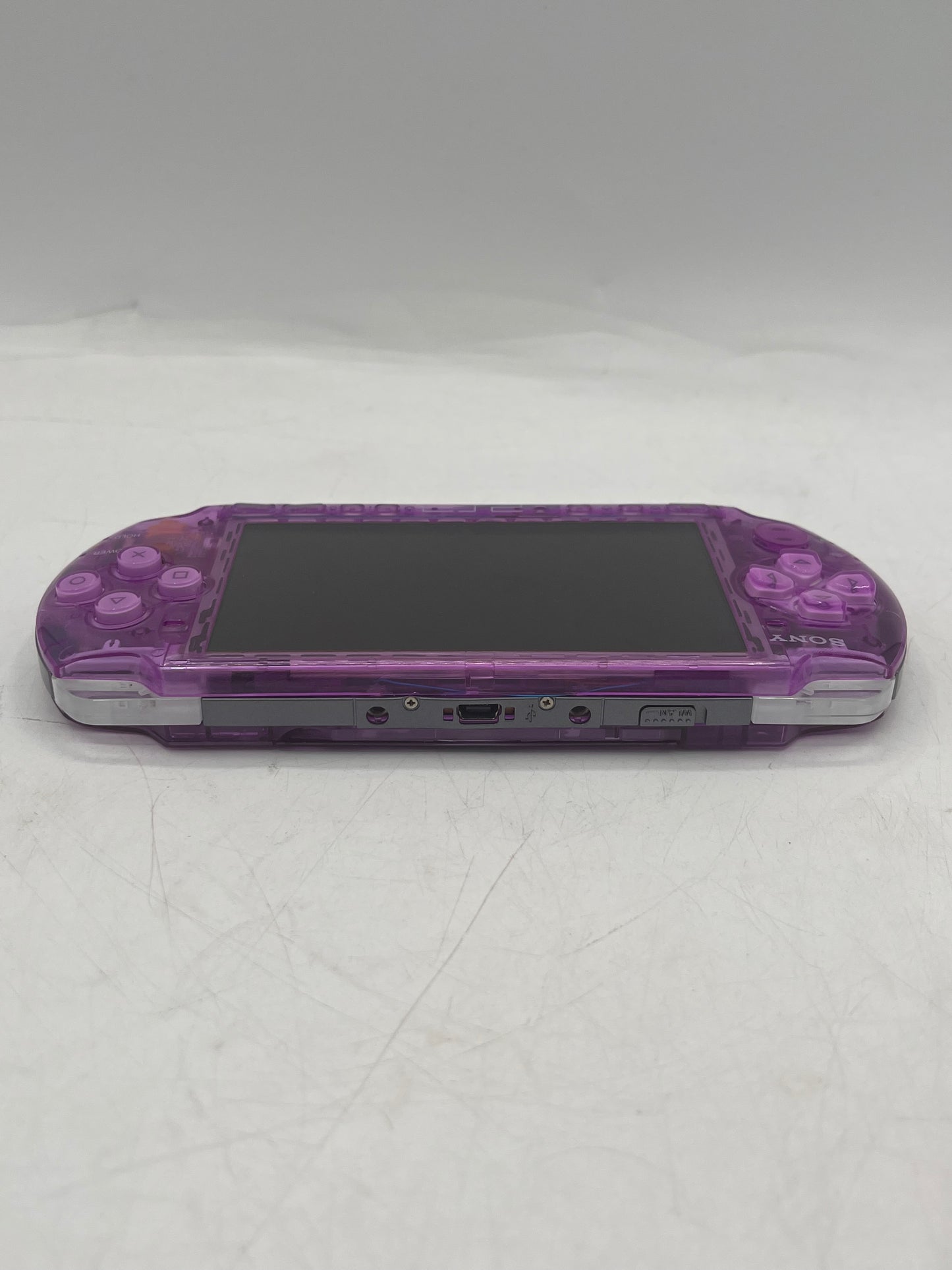 Sony PSP 3000 Handheld Console Custom Transparent Purple w/ Charger