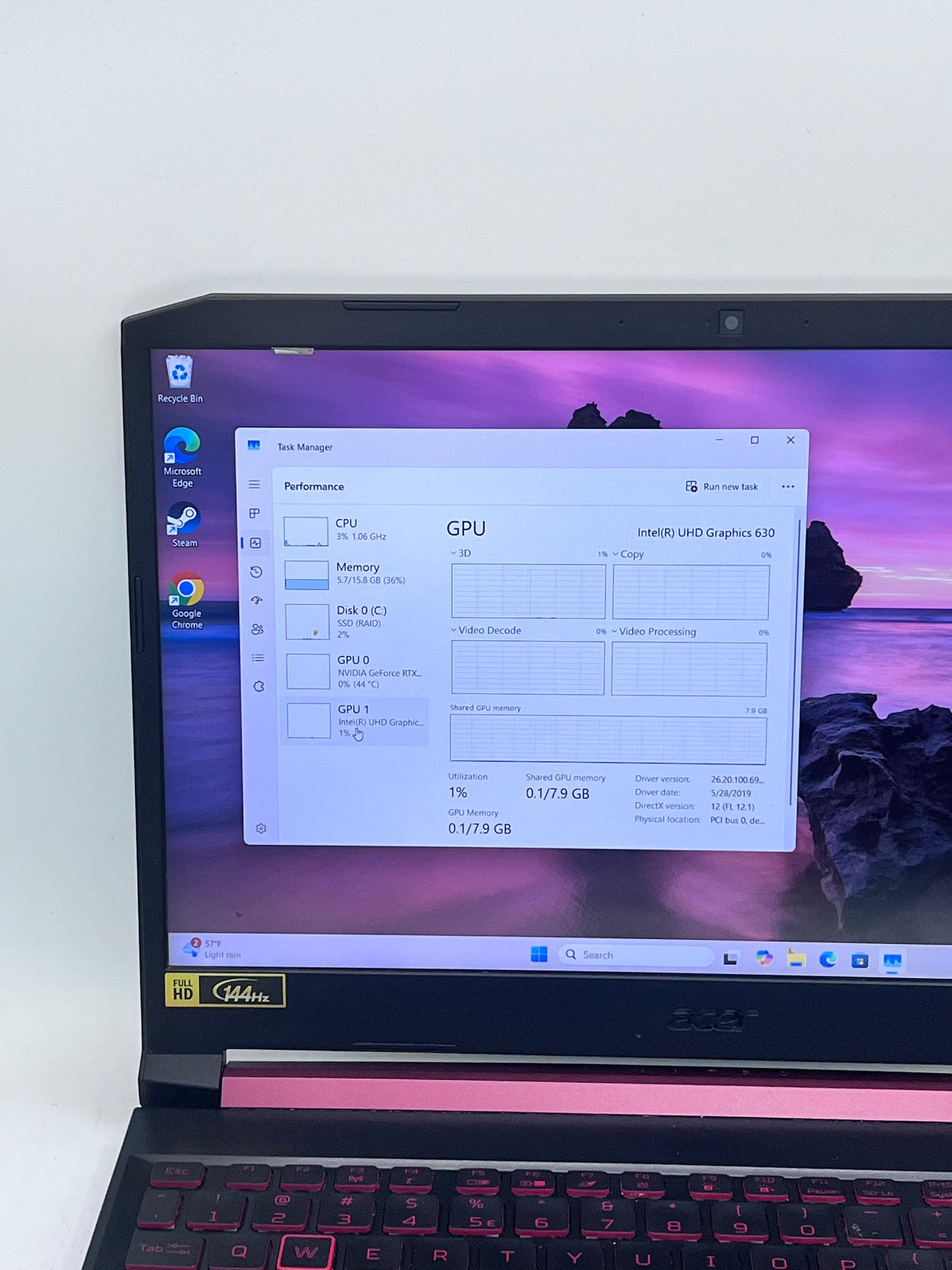Acer Nitro 5 Gaming Laptop, 9th Gen Intel Core i7-9750H, 16GB 1TB NVIDIA GeForce RTX 2060