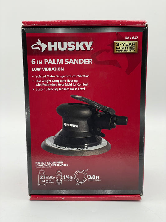 Husky 6" Low Vibration Palm Sander 683 682 - Black