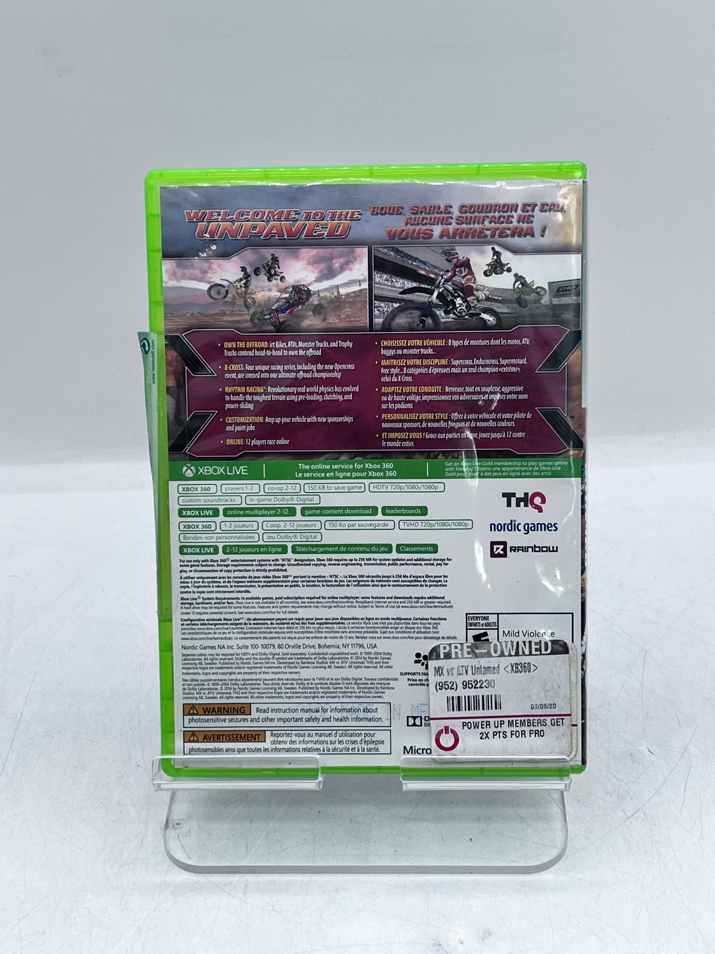 MX vs ATV Untamed [Platinum Hits] Xbox 360 Video Game
