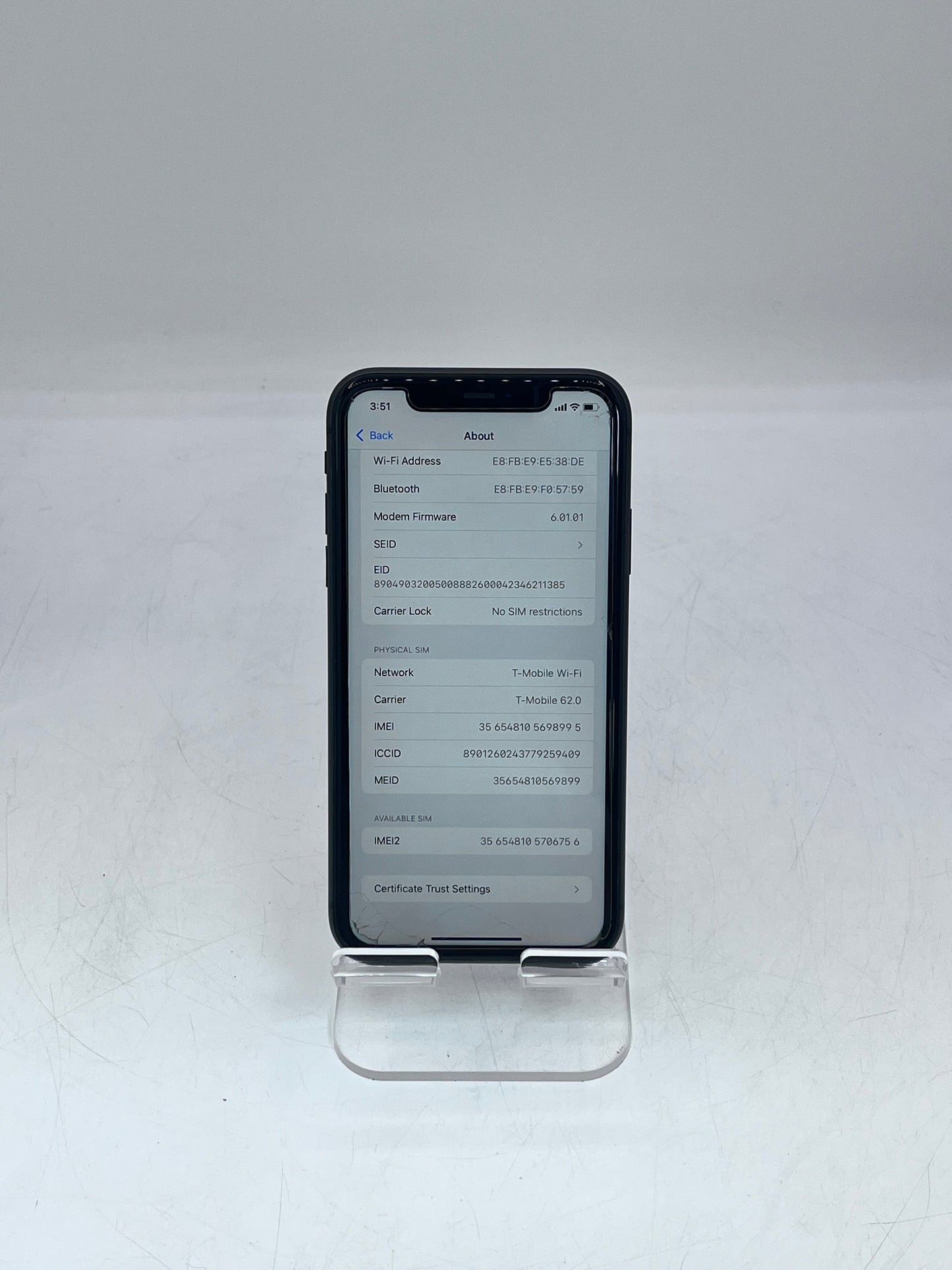Apple iPhone 11 A2111 64GB Unlocked -Clean IMEI