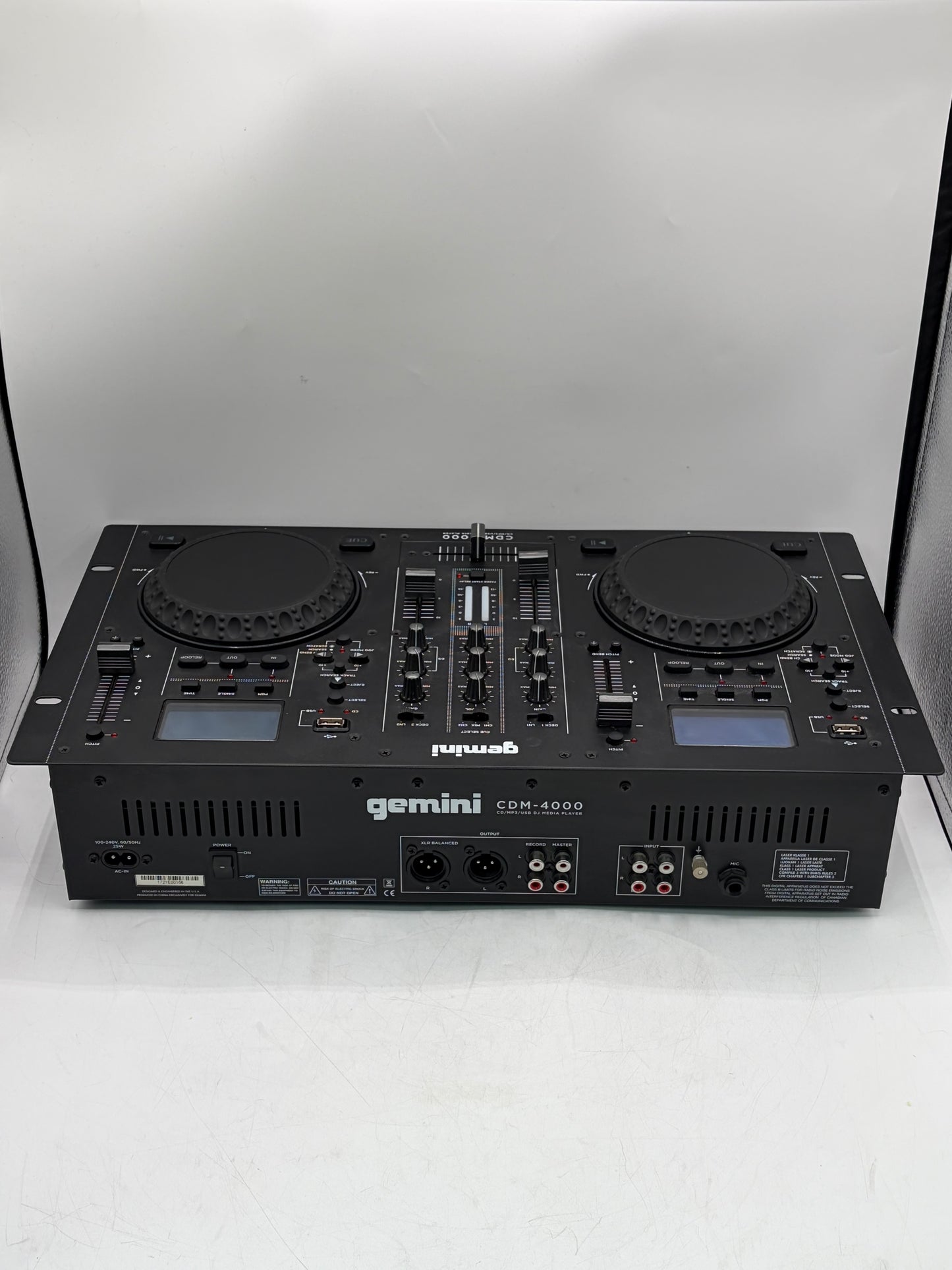Gemini CDM-4000 Dual CD/MP3/USB DJ Media Player - Black