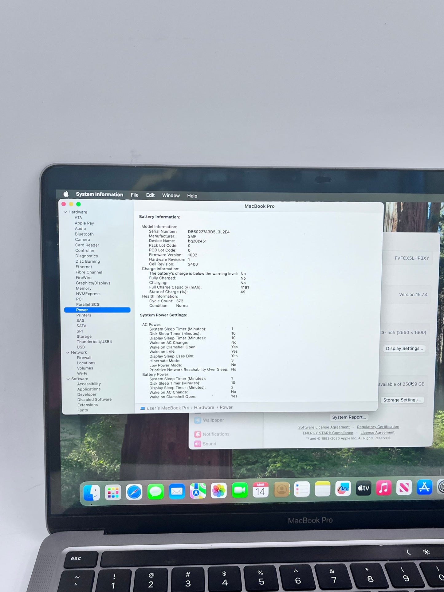 Apple MacBook Pro 13" A2289 2020 256GB 8GB -  Space Gray