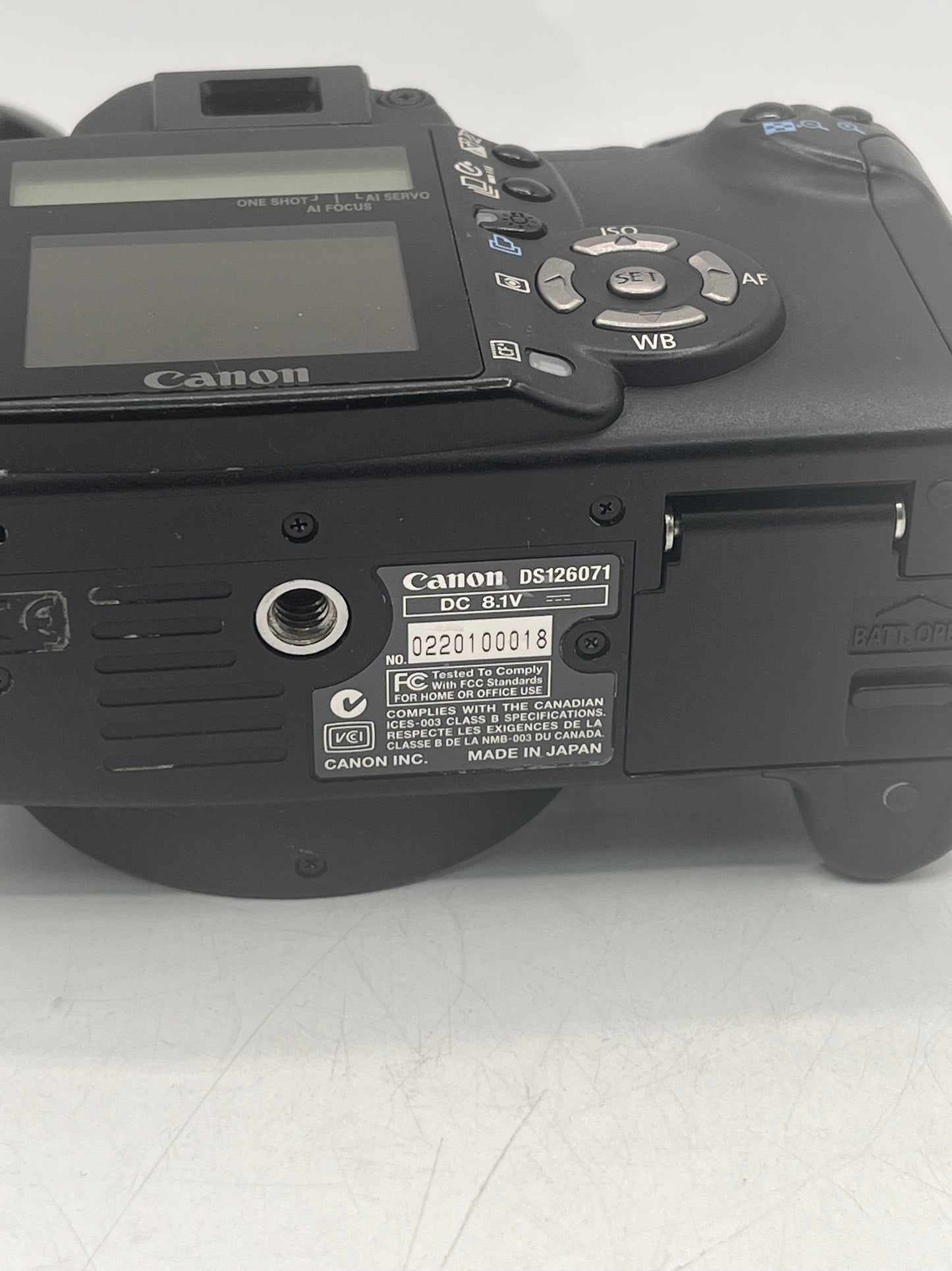 Canon EOS Digital Rebel XT Digital Camera - Broken